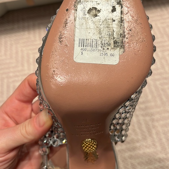 Aquazzura Silver Diamanté pumps - Picture 4 of 4